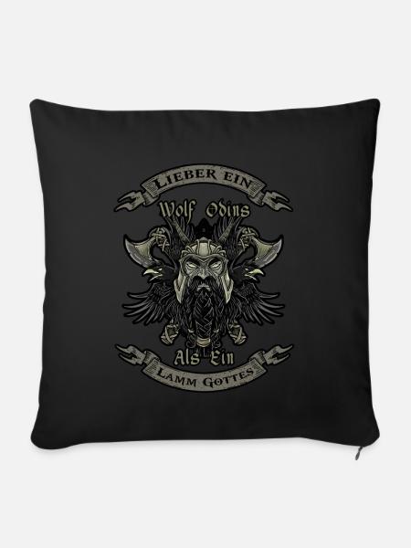 odins wolf wikinger keltisch walhalla - Sofakissenbezug 45 x 45 cm - Schwarz