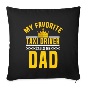 conducteur de taxi - Housse de coussin décorative 45 x 45 cm - noir - Devant