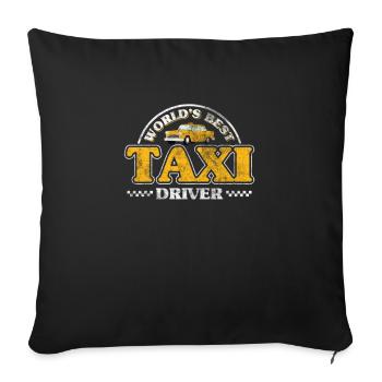 conducteur de taxi - Housse de coussin décorative 45 x 45 cm - noir - Devant