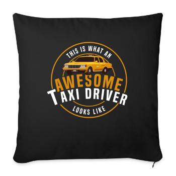 Taxi - Housse de coussin décorative 45 x 45 cm - noir - Devant