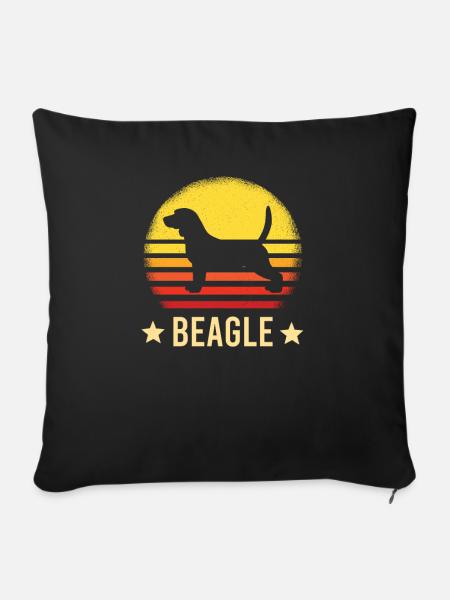 beagle - Sofakissenbezug 45 x 45 cm - Schwarz