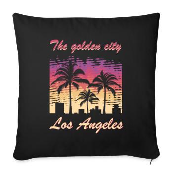 los Angeles - Sofa pillowcase 17,3'' x 17,3'' (45 x 45 cm) - black - Front