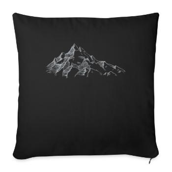 les montagnes - Housse de coussin décorative 45 x 45 cm - noir - Devant