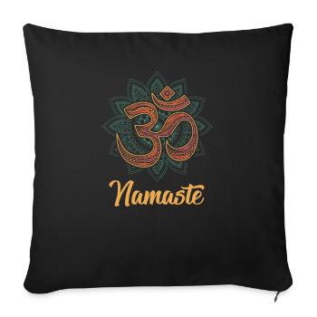 Namaste - Housse de coussin décorative 45 x 45 cm - noir - Devant