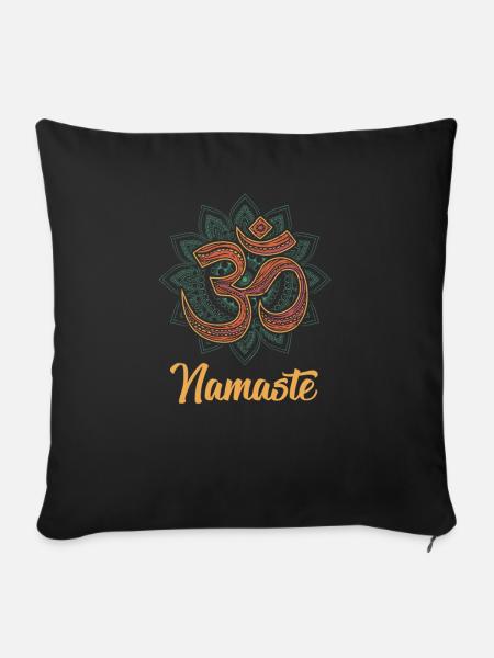 namaste - Sofakissenbezug 45 x 45 cm - Schwarz