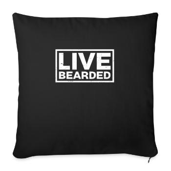 Bart Live Bartgeschenk - Sofakissenbezug 45 x 45 cm - Schwarz - Vorne