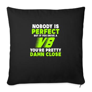 V8 Engine If You Drive Damn Close Gift - Sofa pillowcase 17,3'' x 17,3'' (45 x 45 cm) - black - Front
