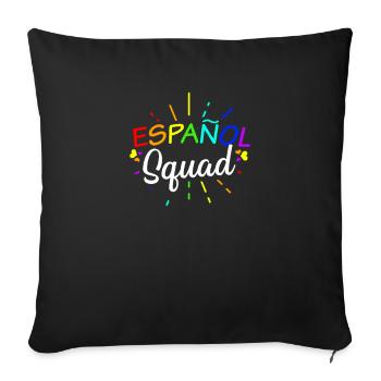 Spanish Teacher Español Squad Gift - Sofa pillowcase 17,3'' x 17,3'' (45 x 45 cm) - black - Front