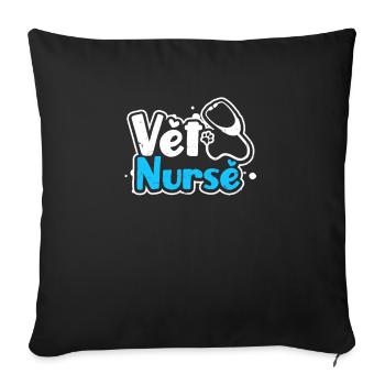 Vet Nurse Stethoscope Gift - Sofa pillowcase 17,3'' x 17,3'' (45 x 45 cm) - black - Front