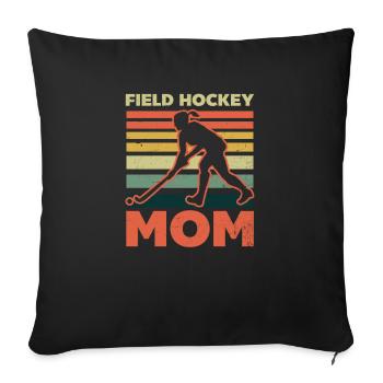 Feldhockey Feldhockey Mama - Sofakissenbezug 45 x 45 cm - Schwarz - Vorne