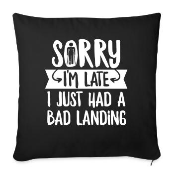 Une fracture de jambe pour quelqu’un avec un - Housse de coussin décorative 45 x 45 cm - noir - Devant