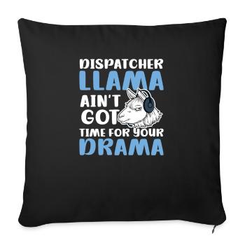 Dispatcher Dispatcher Llama - Sofa pillowcase 17,3'' x 17,3'' (45 x 45 cm) - black - Front