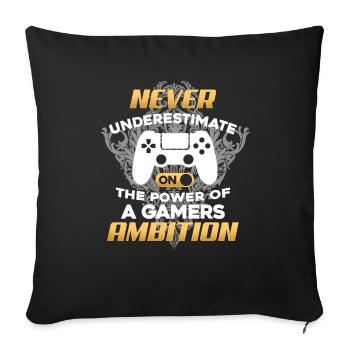 Gamer - Sofa pillowcase 17,3'' x 17,3'' (45 x 45 cm) - black - Front