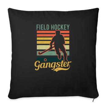 Feldhockey Feldhockey Gangster - Sofakissenbezug 45 x 45 cm - Schwarz - Vorne