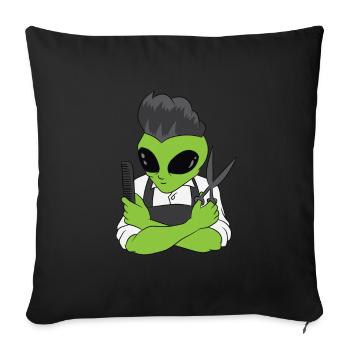 Barbier Alien - Housse de coussin décorative 45 x 45 cm - noir - Devant