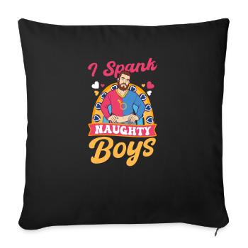 Gay Daddy Spank Naughty Boys - Sofakissenbezug 45 x 45 cm - Schwarz - Vorne