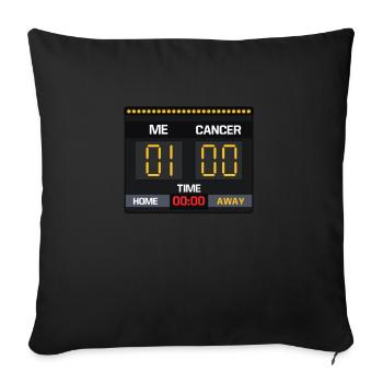 Me 1 Cancer 0 Board Cancer Awareness - Sofa pillowcase 17,3'' x 17,3'' (45 x 45 cm) - black - Front