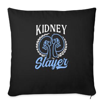 Dialysis Tech Kidney Slayer - Sofa pillowcase 17,3'' x 17,3'' (45 x 45 cm) - black - Front