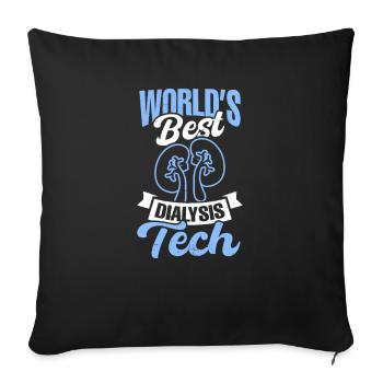 Dialysis Tech Worlds Best Dialysis Tech - Sofa pillowcase 17,3'' x 17,3'' (45 x 45 cm) - black - Front