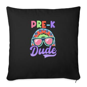 Erster Schultag Pre-K Dude - Sofakissenbezug 45 x 45 cm - Schwarz - Vorne