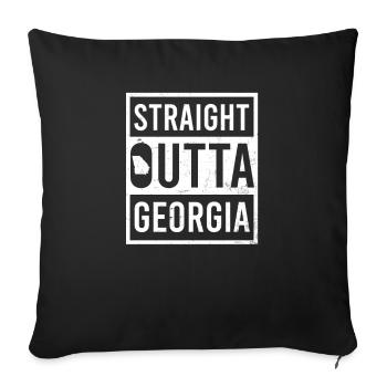 Georgia Peach Straight Outta Georgia - Housse de coussin décorative 45 x 45 cm - noir - Devant