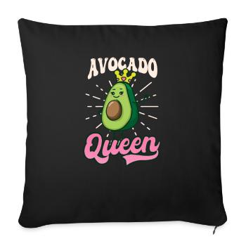 Avocado Avocado Queen - Sofa pillowcase 17,3'' x 17,3'' (45 x 45 cm) - black - Front