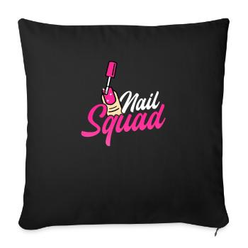 Nail Tech Nail Squad - Housse de coussin décorative 45 x 45 cm - noir - Devant