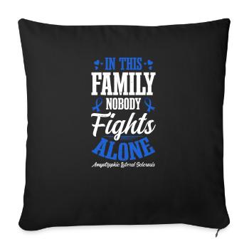 Als Conscience Personne ne se bat seul - Housse de coussin décorative 45 x 45 cm - noir - Devant