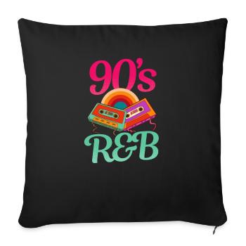 I Love The 90s Vintage 90s R&B Cassette - Sofa pillowcase 17,3'' x 17,3'' (45 x 45 cm) - black - Front