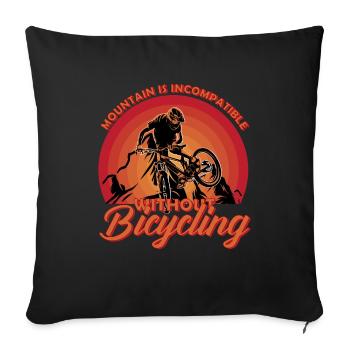 1 38 - Sofa pillowcase 17,3'' x 17,3'' (45 x 45 cm) - black - Front