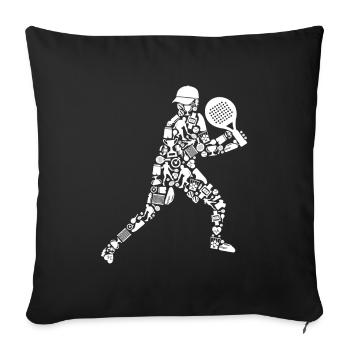 Padel Symbole Padeltennis Padel - Sofakissenbezug 45 x 45 cm - Schwarz - Vorne