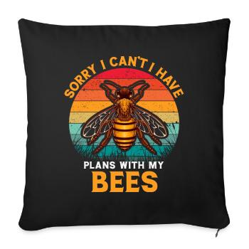 Beekeeping Beekeeping Course Beekeepers' Association Honey Bee Beekeepers - Sofa pillowcase 17,3'' x 17,3'' (45 x 45 cm) - black - Front