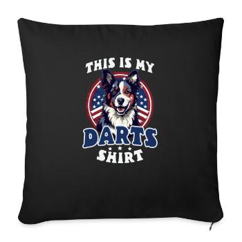 Dart This Is My Darts Outfit - Sofa pillowcase 17,3'' x 17,3'' (45 x 45 cm) - black - Front