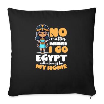 Ägypten egal wohin Ägypten Home - Sofakissenbezug 45 x 45 cm - Schwarz - Vorne