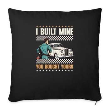 Mécanicien automobile construit le mien acheté le vôtre - Housse de coussin décorative 45 x 45 cm - noir - Devant