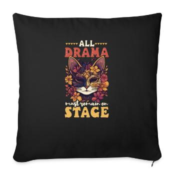 Acteur Tout le drame reste sur scène - Housse de coussin décorative 45 x 45 cm - noir - Devant