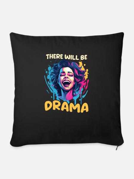 Schauspieler wird Drama sein - Sofakissenbezug 45 x 45 cm - Schwarz