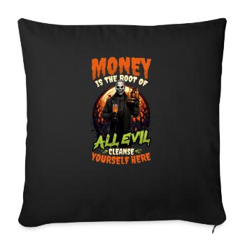 Halloween Barkeeper Money Root Evil Cleanse Here - Housse de coussin décorative 45 x 45 cm - noir - Devant