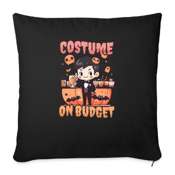 Costume de barman d’Halloween sur le budget - Housse de coussin décorative 45 x 45 cm - noir - Devant