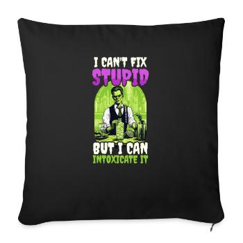 Gardien de bar d’Halloween Je peux intoxiquer - Housse de coussin décorative 45 x 45 cm - noir - Devant