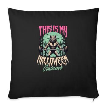 Bodybuilding Halloween This Is My Costume Wolf - Sofa pillowcase 17,3'' x 17,3'' (45 x 45 cm) - black - Front