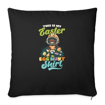 Football Easter Easter Egg Hunt Outfit - Sofa pillowcase 17,3'' x 17,3'' (45 x 45 cm) - black - Front