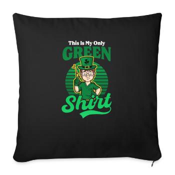 Infirmière de la Saint-Patrick ma seule tenue verte - Housse de coussin décorative 45 x 45 cm - noir - Devant