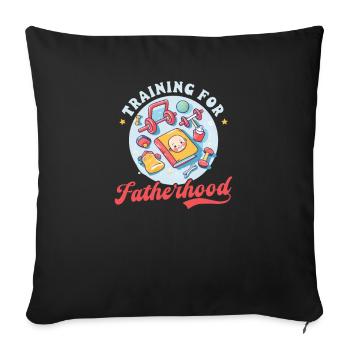 Formation des futurs pères pour la paternité - Housse de coussin décorative 45 x 45 cm - noir - Devant