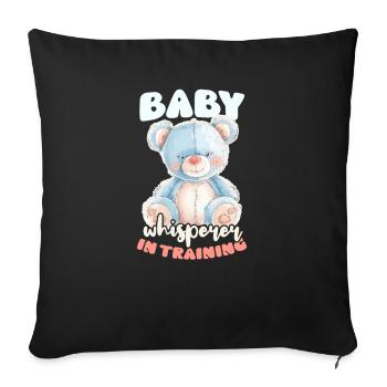 Future Dad Baby Whisperer In Training - Sofa pillowcase 17,3'' x 17,3'' (45 x 45 cm) - black - Front