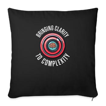 Psychologist Bringing Clarity To Complexity - Sofa pillowcase 17,3'' x 17,3'' (45 x 45 cm) - black - Front