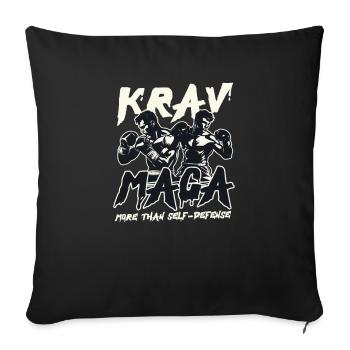 Krav Maga More Than Self-Defense - Sofa pillowcase 17,3'' x 17,3'' (45 x 45 cm) - black - Front
