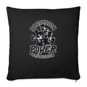Krav Maga Precision Power Protection - Sofa pillowcase 17,3'' x 17,3'' (45 x 45 cm) - black - Front