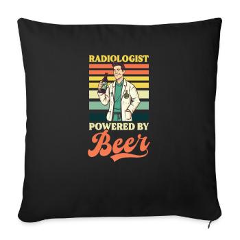 Radiologe Vintage Radiologe Bier - Sofakissenbezug 45 x 45 cm - Schwarz - Vorne
