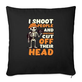 Photography Shoot People Cut Off Heads - Sofa pillowcase 17,3'' x 17,3'' (45 x 45 cm) - black - Front